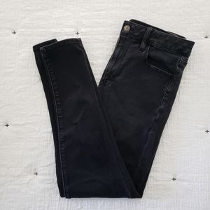 American eagle super high rise black jeggings